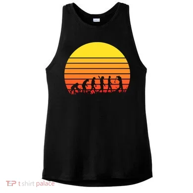 Golfer Evolution Sunset Ladies PosiCharge Tri-Blend Wicking Tank