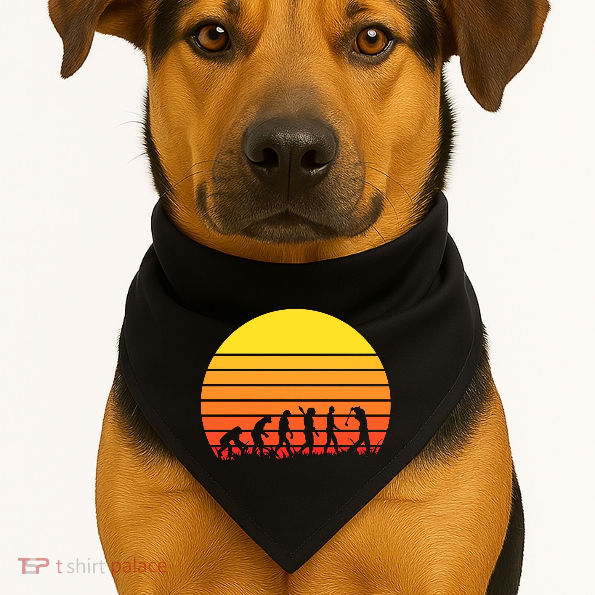 Golfer Evolution Sunset USA-Made Doggie Bandana