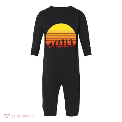 Golfer Evolution Sunset Infant Fleece One Piece