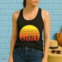 Golfer Evolution Sunset Women's Tank Top thumb 2