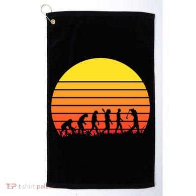 Golfer Evolution Sunset Golf Towel