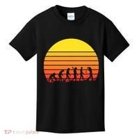 Golfer Evolution Sunset Kids T-Shirt thumb 0