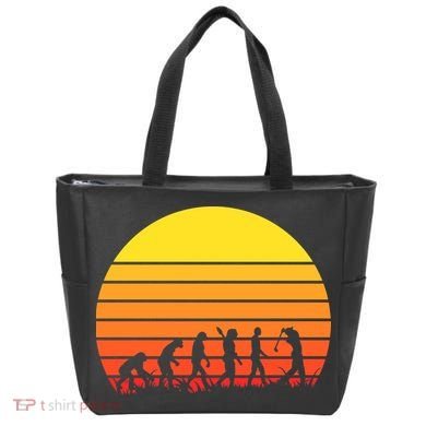 Golfer Evolution Sunset Tote Bag