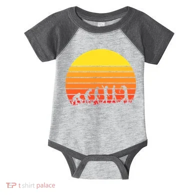 Golfer Evolution Sunset Infant Baby Jersey Bodysuit