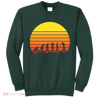 Golfer Evolution Sunset Sweatshirt