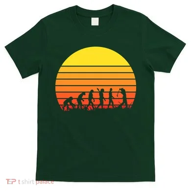 Golfer Evolution Sunset T-Shirt