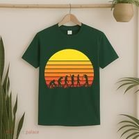 Golfer Evolution Sunset T-Shirt thumb 2