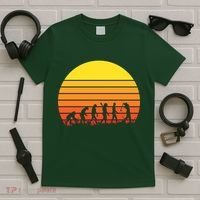 Golfer Evolution Sunset T-Shirt thumb 5