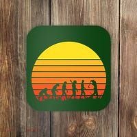 Golfer Evolution Sunset Coaster thumb 0