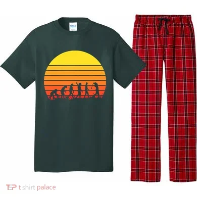 Golfer Evolution Sunset Pajama Set