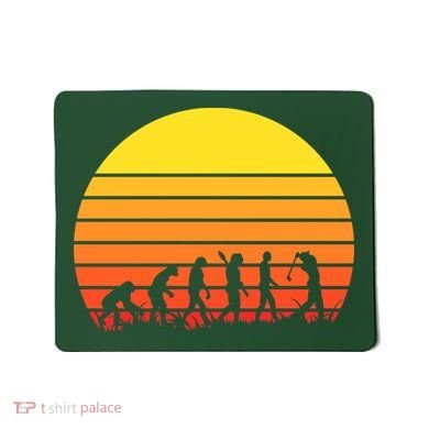 Golfer Evolution Sunset Mousepad