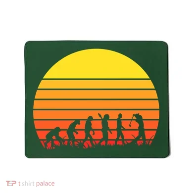 Golfer Evolution Sunset Mousepad