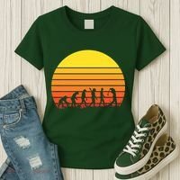 Golfer Evolution Sunset Women's T-Shirt thumb 3