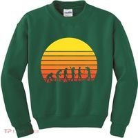 Golfer Evolution Sunset Kids Sweatshirt thumb 0