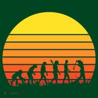 Golfer Evolution Sunset Kids Sweatshirt thumb 2