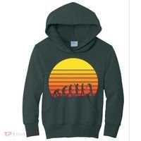 Golfer Evolution Sunset Kids Hoodie thumb 0