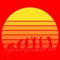 Golfer Evolution Sunset Santa Hat thumb 1