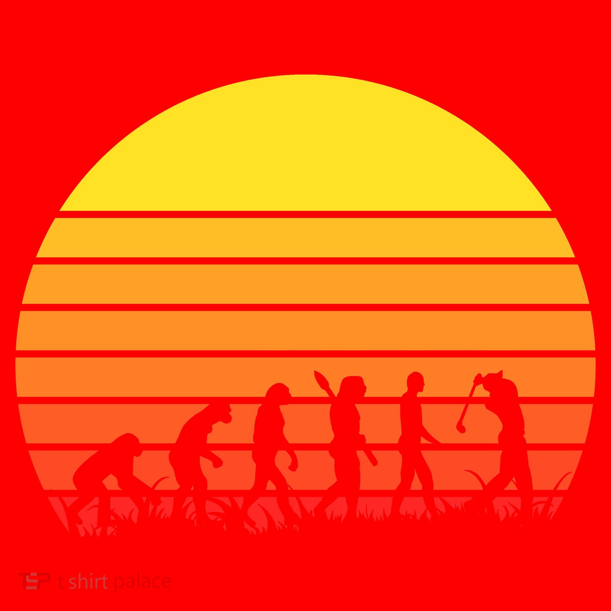 Golfer Evolution Sunset Santa Hat