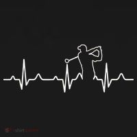 Golfer Heartbeat I Love Golf Backpack thumb 2