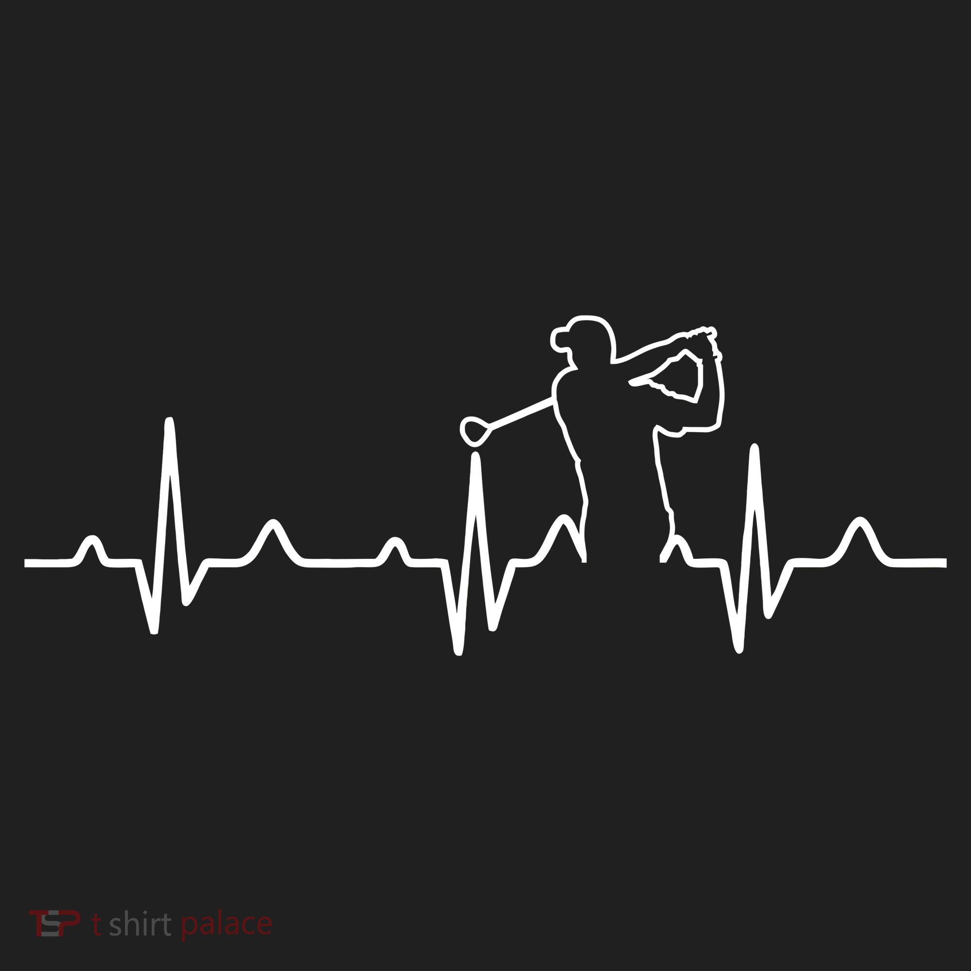 Golfer Heartbeat I Love Golf Tumbler