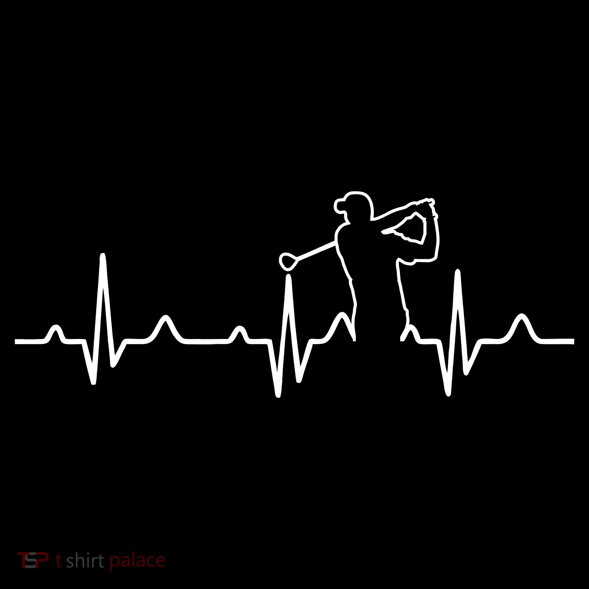 Golfer Heartbeat I Love Golf Ornament