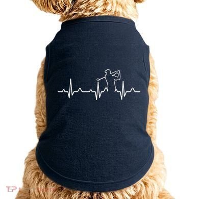 Golfer Heartbeat I Love Golf Doggie Tank