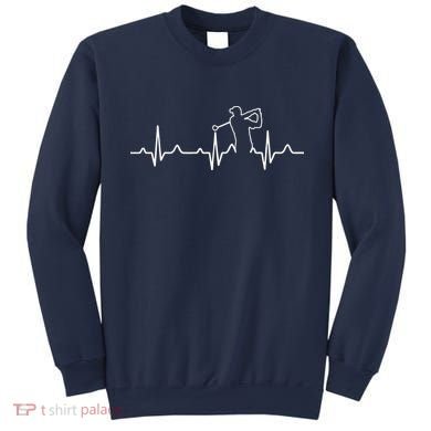 Golfer Heartbeat I Love Golf Sweatshirt