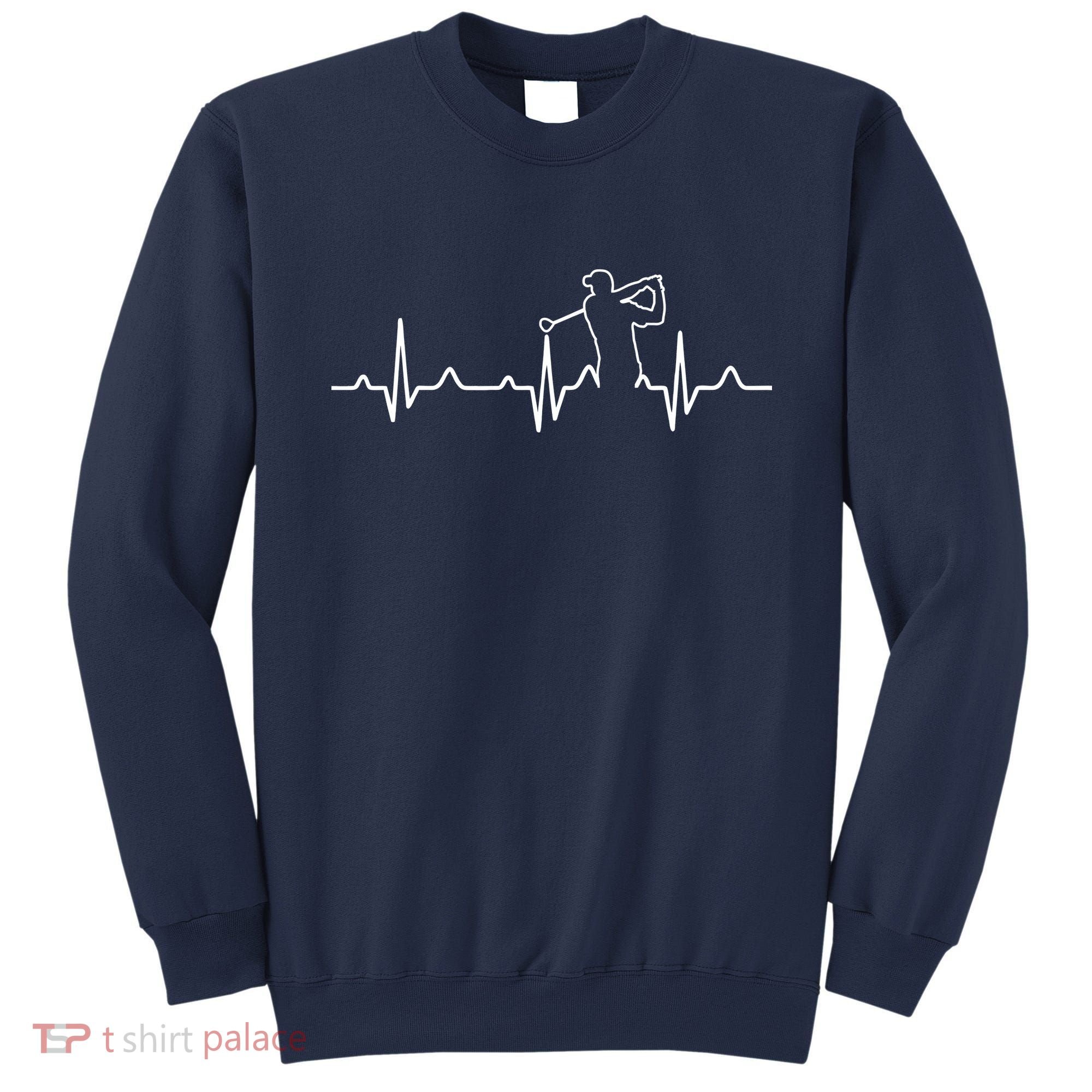 Golfer Heartbeat I Love Golf Sweatshirt