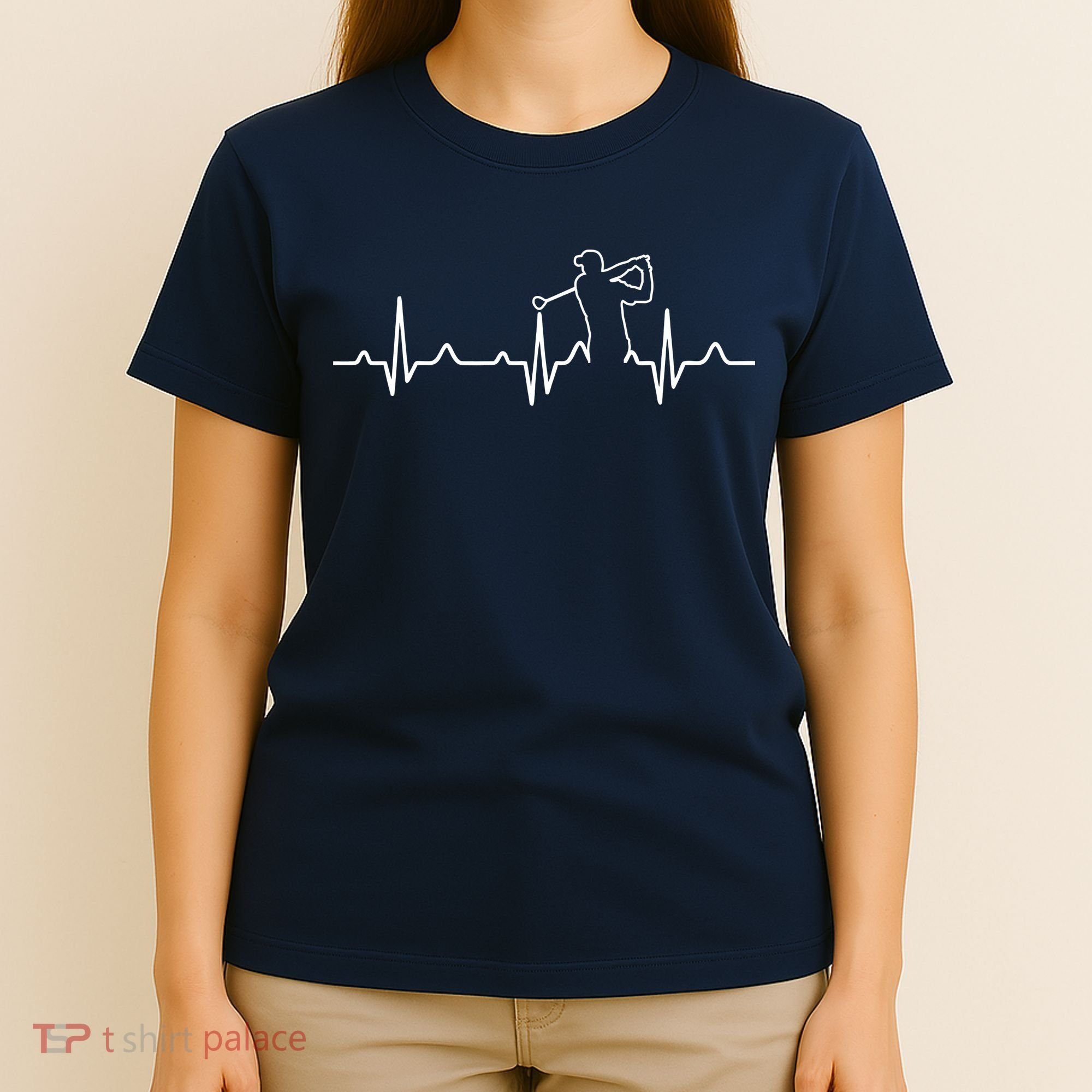 Golfer Heartbeat I Love Golf T-Shirt