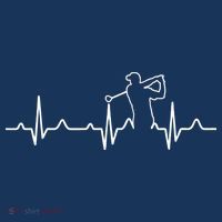 Golfer Heartbeat I Love Golf T-Shirt thumb 7