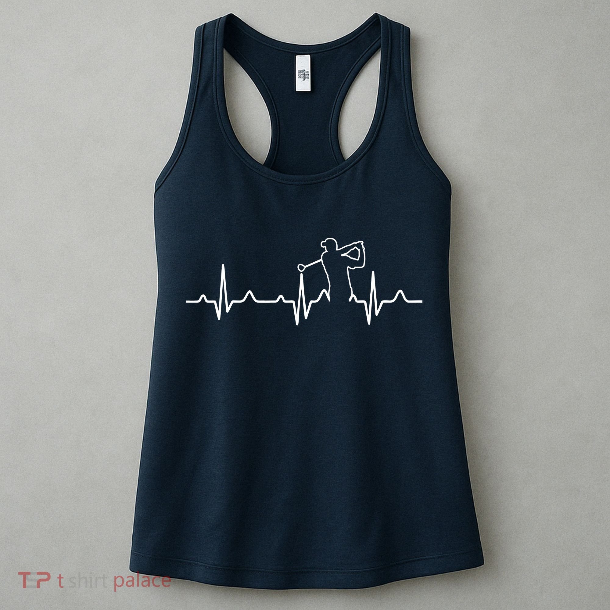 Golfer Heartbeat I Love Golf Women's Tank Top