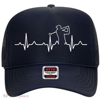 Golfer Heartbeat I Love Golf Hat