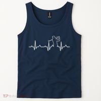 Golfer Heartbeat I Love Golf Tank Top thumb 2