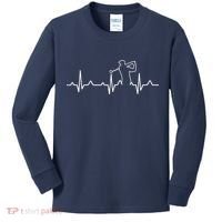 Golfer Heartbeat I Love Golf Kids Long Sleeve Shirt thumb 0