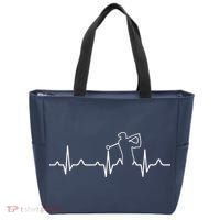 Golfer Heartbeat I Love Golf Tote Bag thumb 0