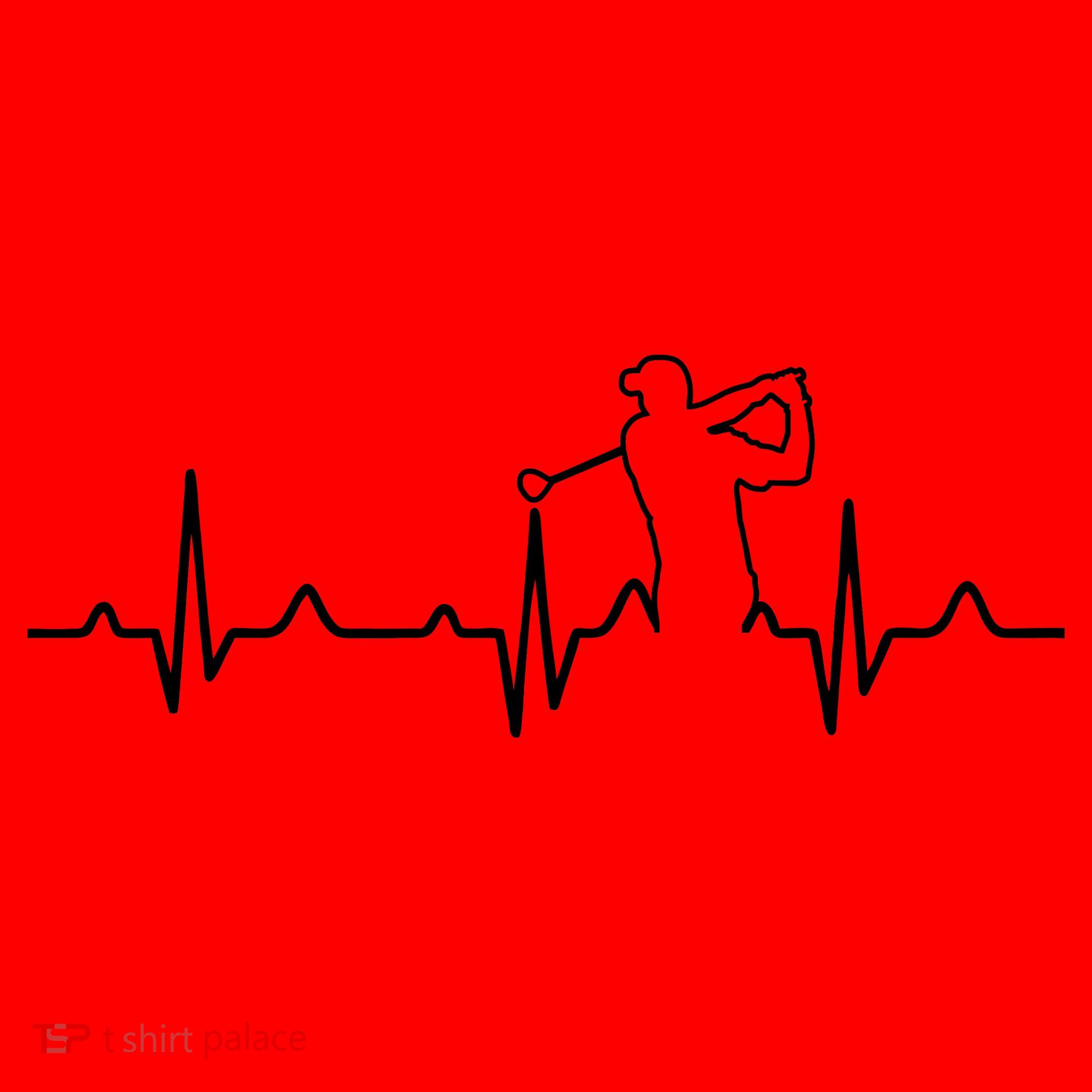 Golfer Heartbeat I Love Golf Santa Hat