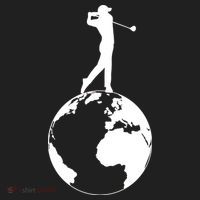 Golfer on top of the World Golf Logo Beanie thumb 2