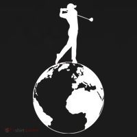 Golfer on top of the World Golf Logo Women's Hoodie thumb 2