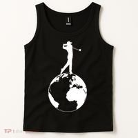 Golfer on top of the World Golf Logo Tank Top thumb 2
