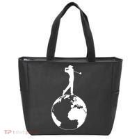 Golfer on top of the World Golf Logo Tote Bag thumb 0