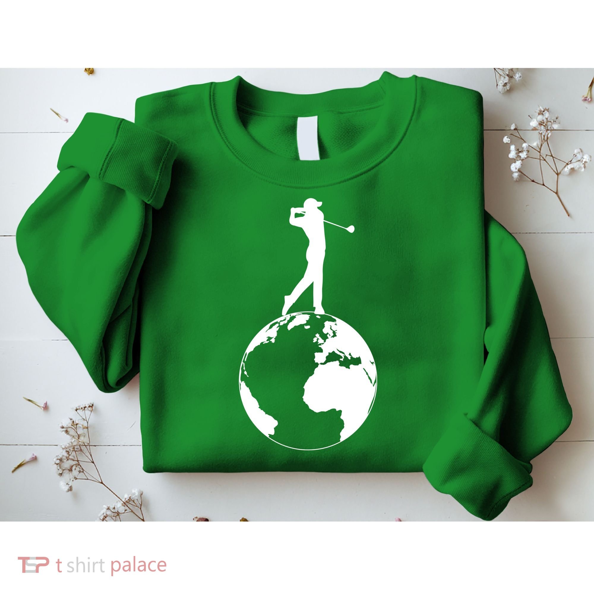 Golfer on top of the World Golf Logo Sweatshirt