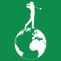 Golfer on top of the World Golf Logo Mousepad thumb 1