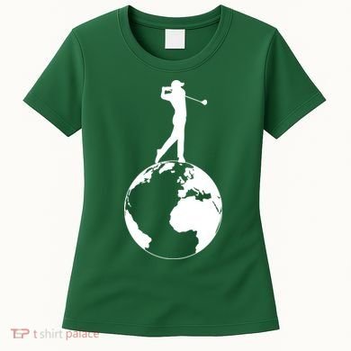 Golfer on top of the World Golf Logo Women's T-Shirt