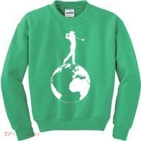 Golfer on top of the World Golf Logo Kids Sweatshirt thumb 0