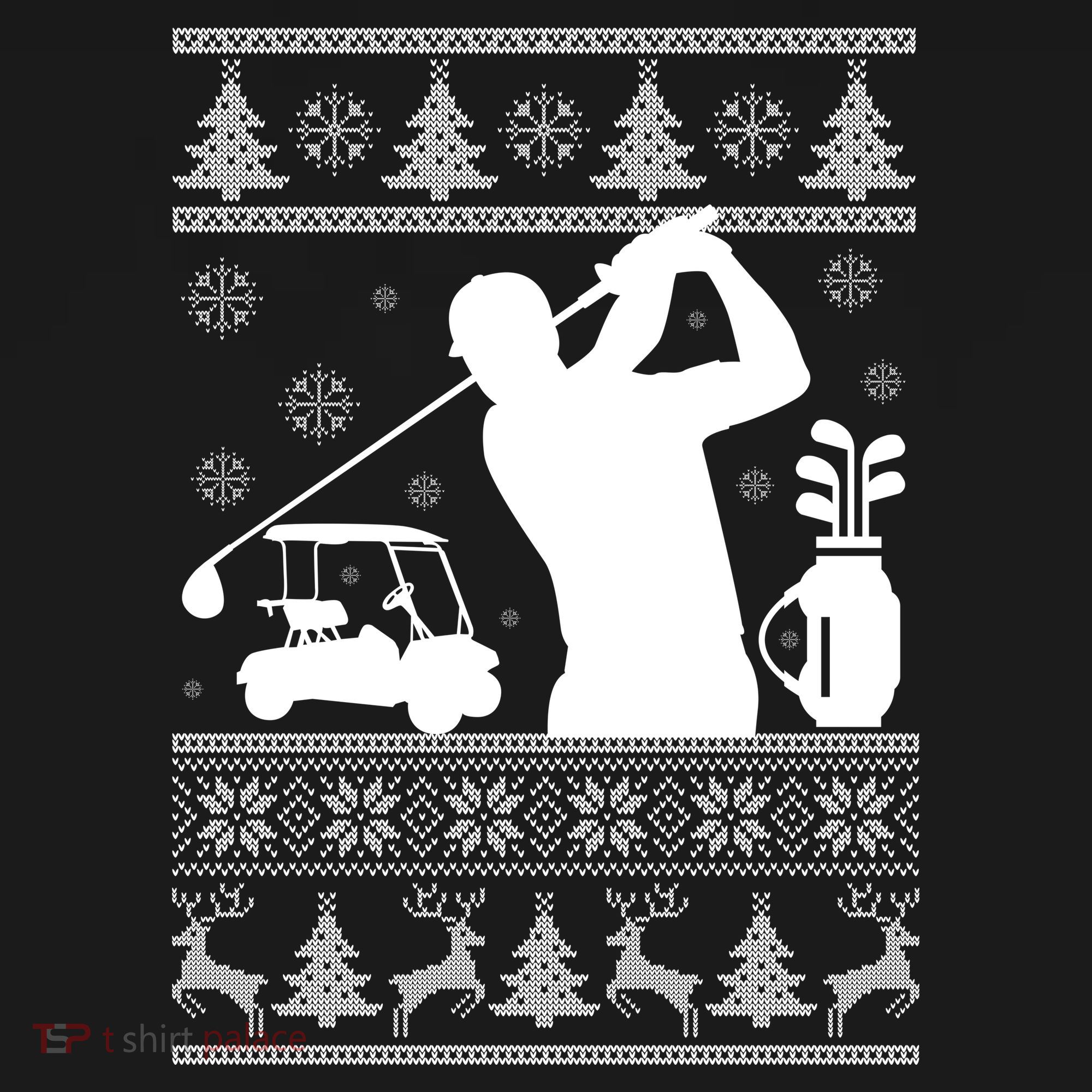 Golfing Fan Ugly Christmas Sweater Doggie Tank