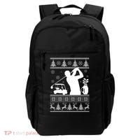 Golfing Fan Ugly Christmas Sweater Backpack thumb 0