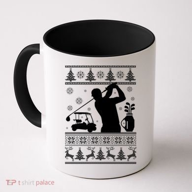 Golfing Fan Ugly Christmas Sweater Coffee Mug