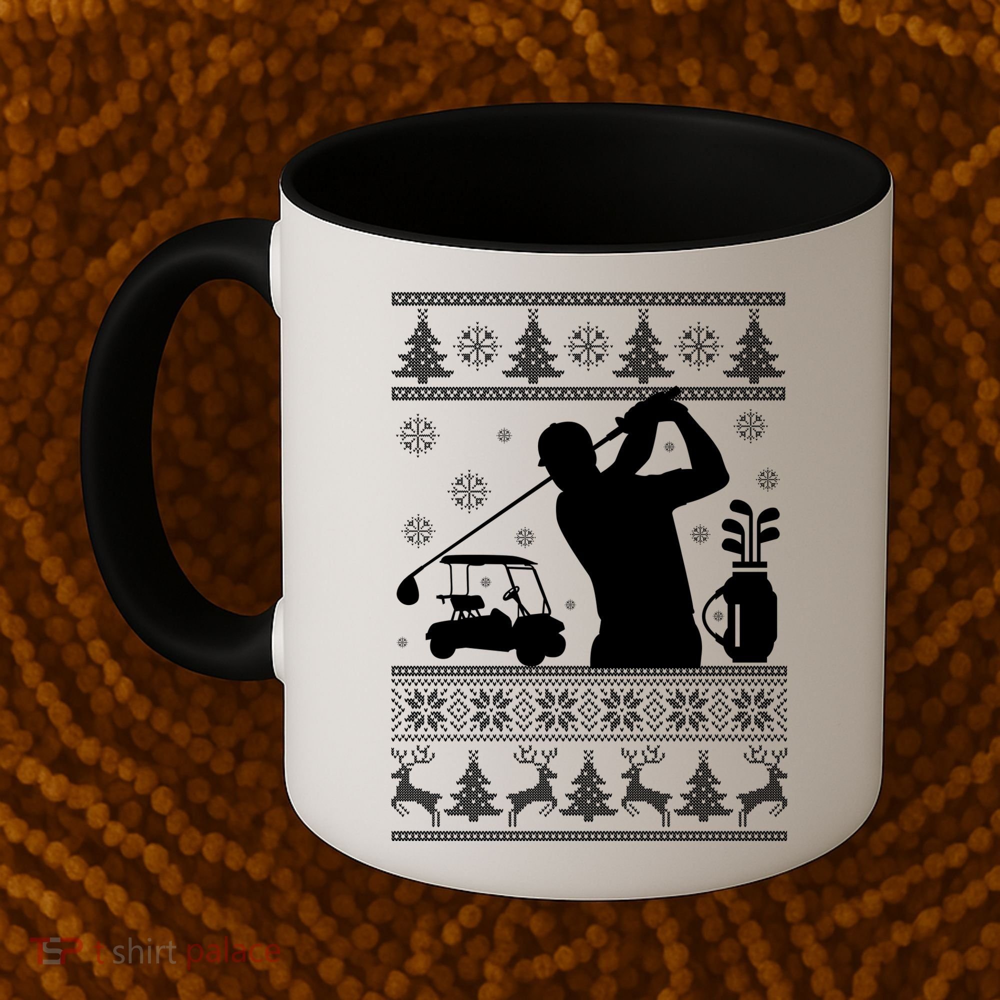 Golfing Fan Ugly Christmas Sweater Coffee Mug