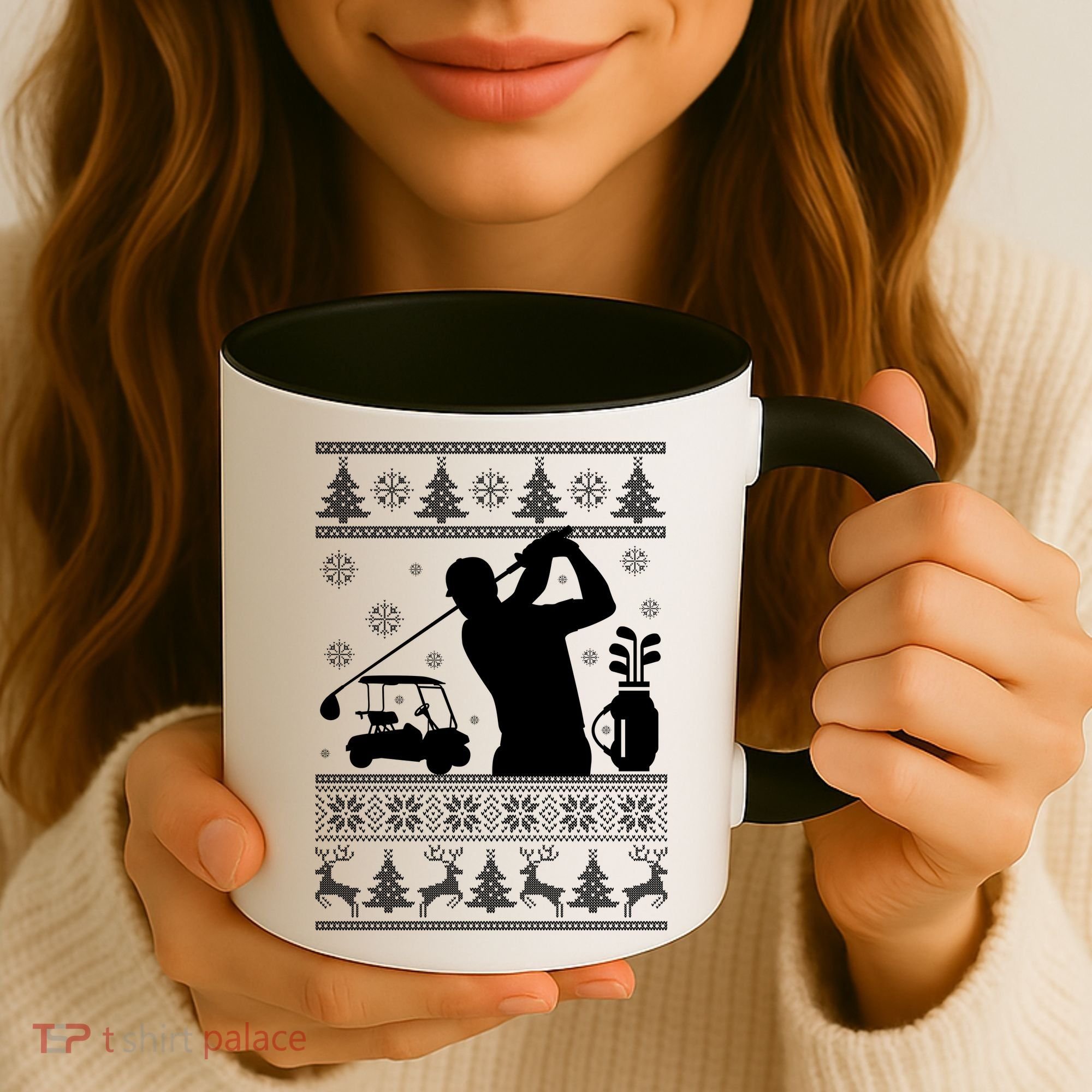Golfing Fan Ugly Christmas Sweater Coffee Mug