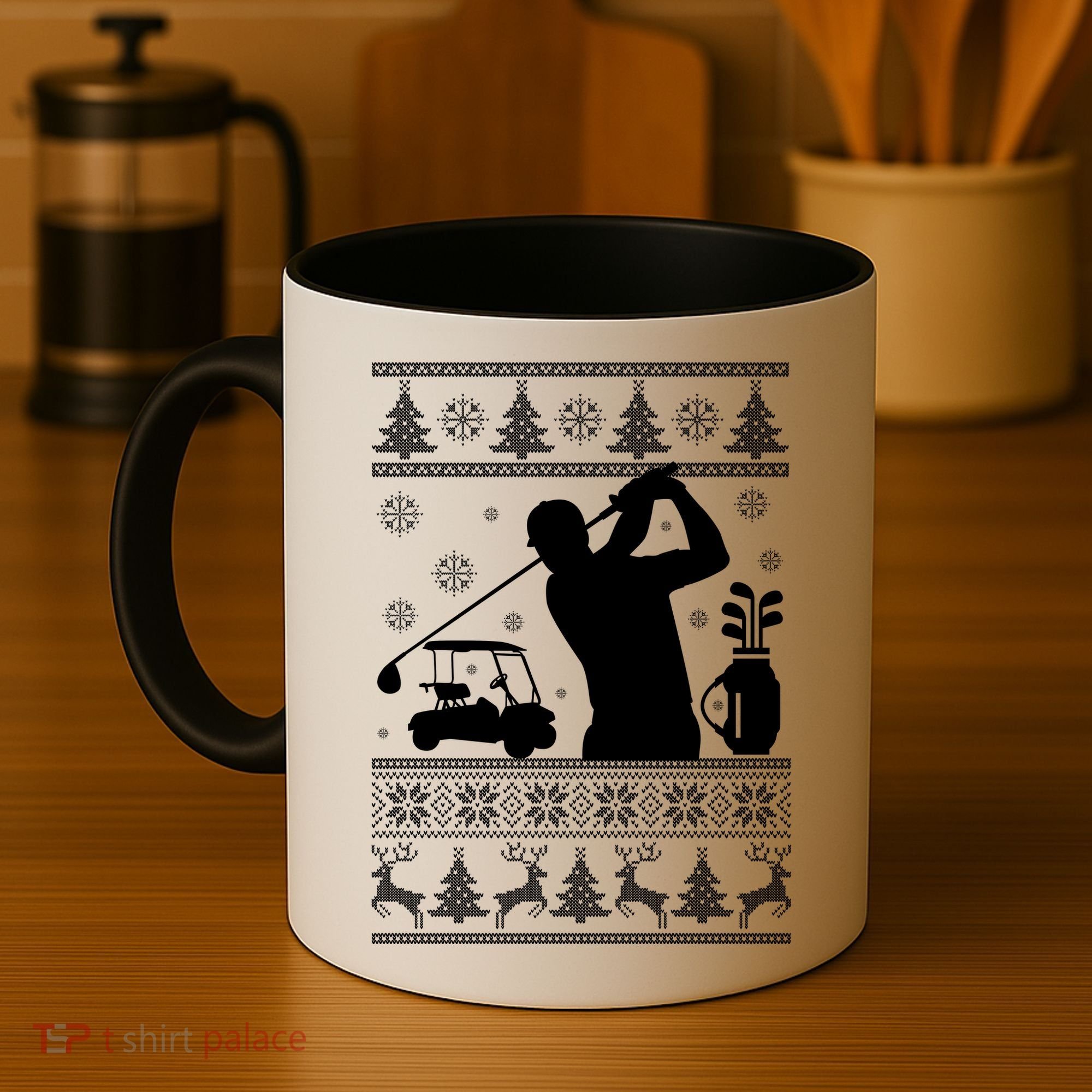 Golfing Fan Ugly Christmas Sweater Coffee Mug